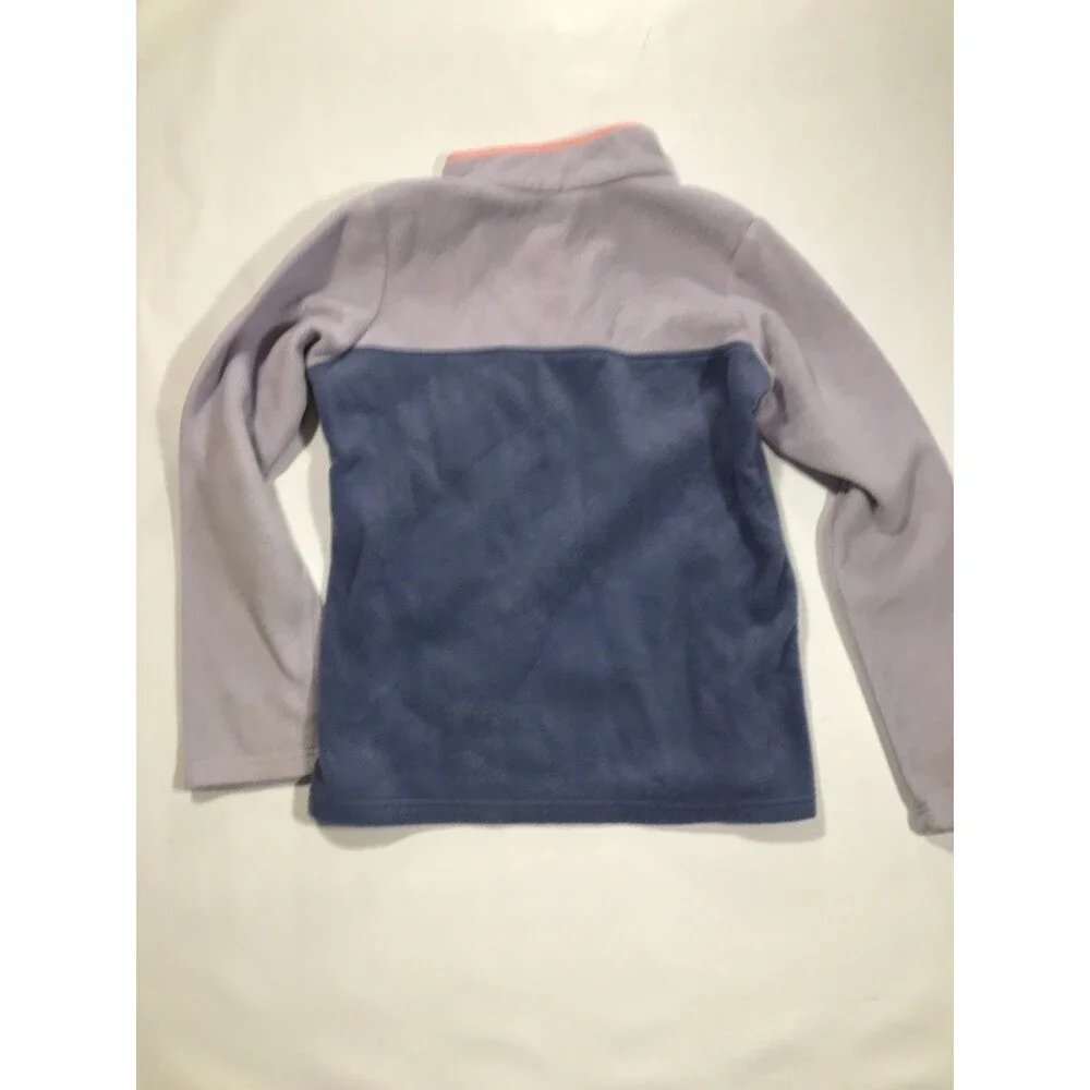 Columbia Mountain 1/4 Snap Fleece Pullover Purple Orange Girls LARGE